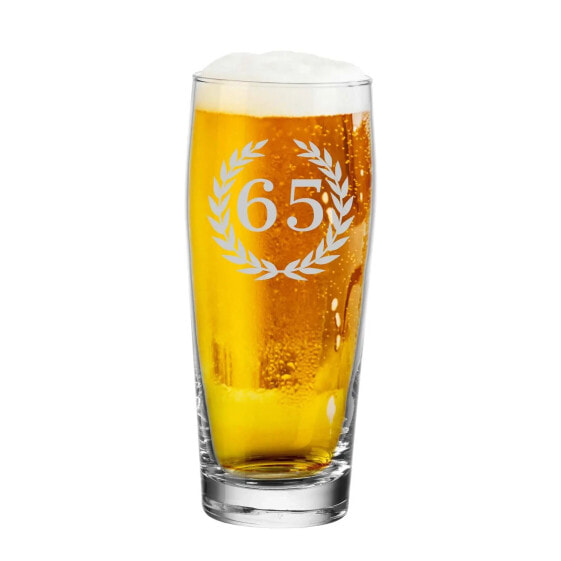 Willi Bierglas mit Gravur 65. Jubiläum