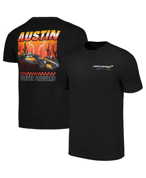 Men's Black McLaren F1 Team 2024 United States Grand Prix Lightning Speed T-Shirt