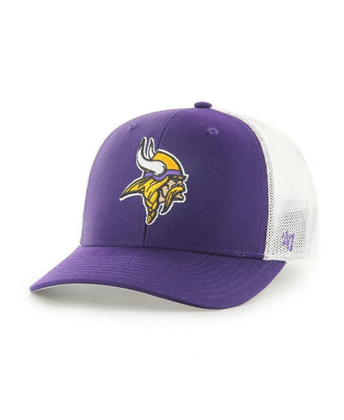 Men's Purple and White Minnesota Vikings Trophy Trucker Flex Hat
