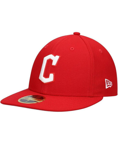 Men's Scarlet Cleveland Guardians Low Profile 59FIFTY Fitted Hat