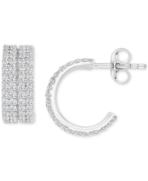 Серьги Macy's Cubic Zirconia Huggie Hoop