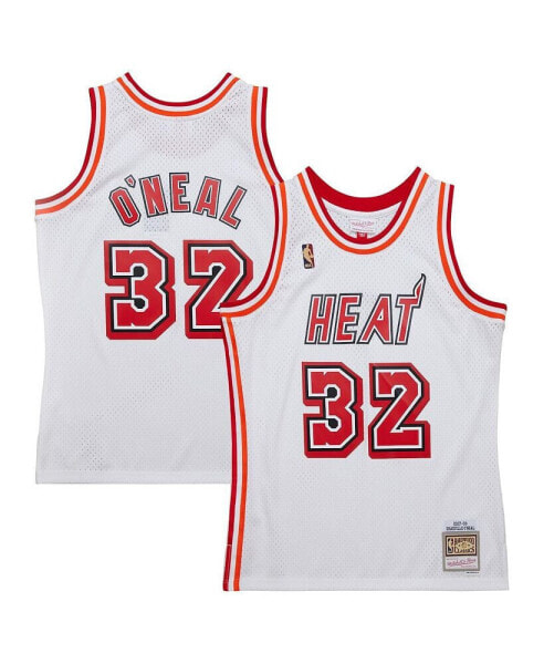 Men's Shaquille O'Neal White Miami Heat 2007/08 Hardwood Classics Swingman Jersey