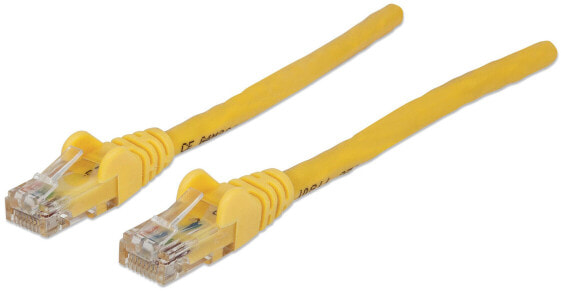 Intellinet Network Patch Cable - Cat6 - 1m - Yellow - CCA - U/UTP - PVC - RJ45 - Gold Plated Contacts - Snagless - Booted - Lifetime Warranty - Polybag - 1 m - Cat6 - U/UTP (UTP) - RJ-45 - RJ-45