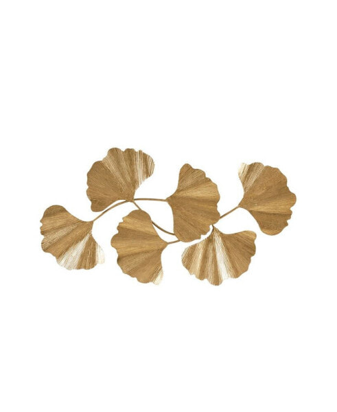 Faye Gold-Tone Foil Ginkgo Leaf Wall Art, 43" x 1.6"