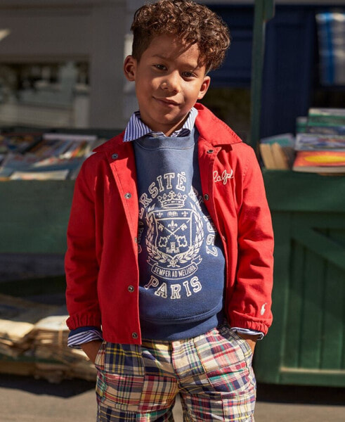 Toddler and Little Boys Cotton Poplin Coach Jacket