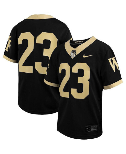 Футболка для малышей Nike #23 черного цвета Wake Forest Demon Deacons Replica Game Jersey