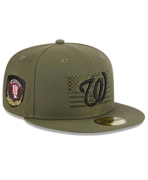 Men's Green Washington Nationals 2023 Armed Forces Day On-Field 59FIFTY Fitted Hat