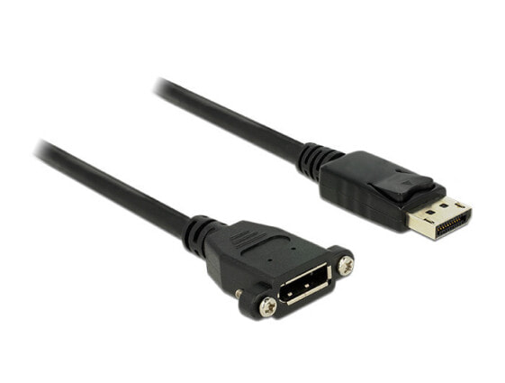 Delock 1m M-F - 1 m - DisplayPort - DisplayPort - Male - Female - 3840 x 2160 pixels