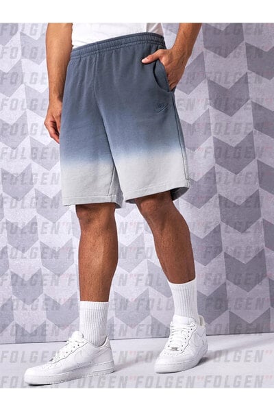 Шорты спортивные Nike Sportswear Club French Terry Dip Dyed Grey Erkek
