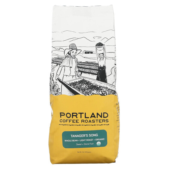 Кофе органический в зернах, светлая обжарка, Tanager's Song, 2 фунта (907 г) от Portland Coffee Roasters.