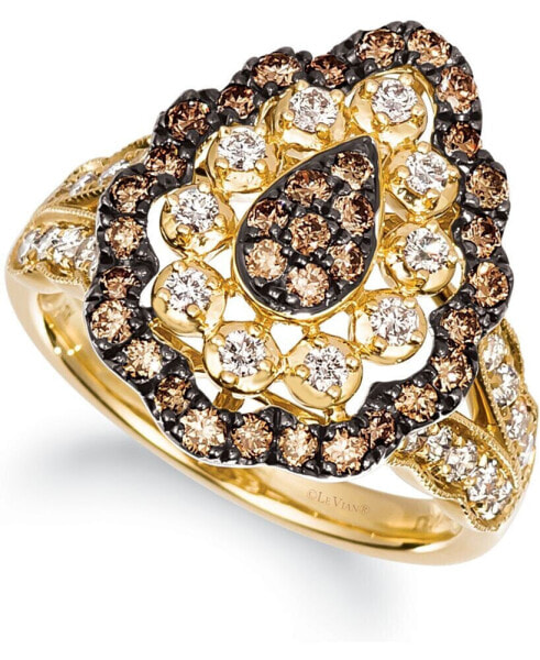 Chocolate Diamond (1/2 ct. t.w.) & Nude Diamond (1/2 ct. t.w.) Ring in 14k Gold