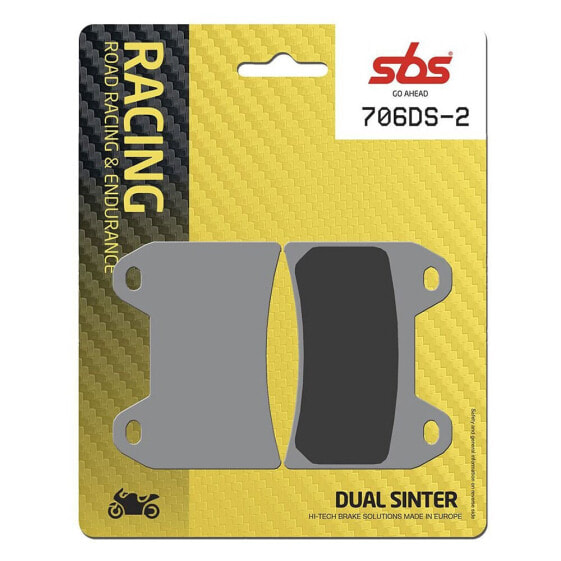 SBS Dual Road Racing Dynamic Racing Concept Hi-Tech 706DS-2 Sintered Brake Pads