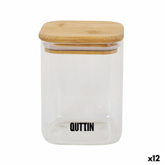 Контейнер для сохранения пищевых продуктов Quttin Бамбук Боросиликатное стекло 480 ml (12 штук)