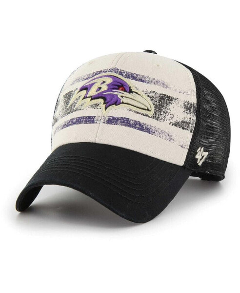 Men's Cream Baltimore Ravens Breakout MVP Trucker Adjustable Hat