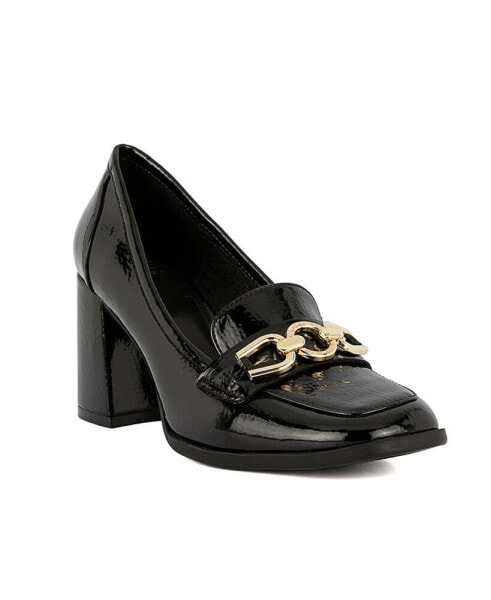 Women's Howent Square Toe Heeled Loafers