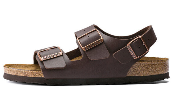 Birkenstock Milano系列 人造革双扣凉鞋 男女同款 棕色 / Ботинки Birkenstock Milano 34701