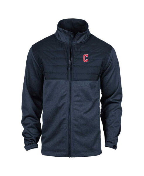 Men's Heather Navy Cleveland Guardians Explorer Full-Zip Jacket