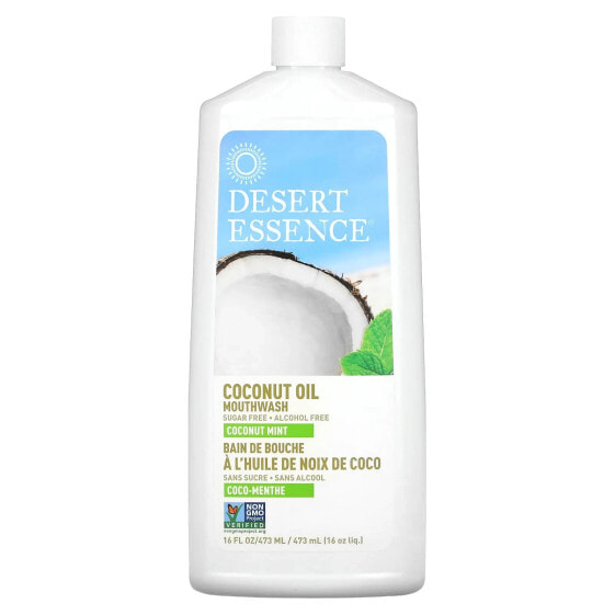 Desert Essence, ополаскиватель для рта с кокосовым маслом, кокосовая мята, 473 мл (16 жидк. унций)