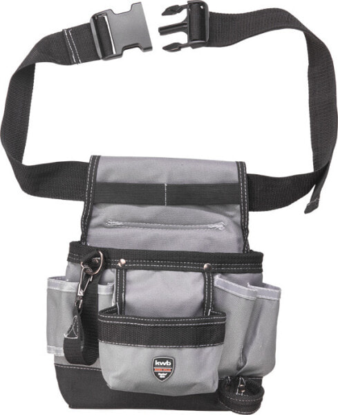 kwb 907710 - Waist tool belt - Black - Grey - Nylon - 7 pockets - 600 D - 7.5 cm