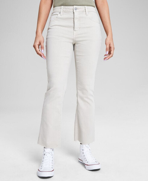 Women's Cropped Flare-Leg Frayed Jeans