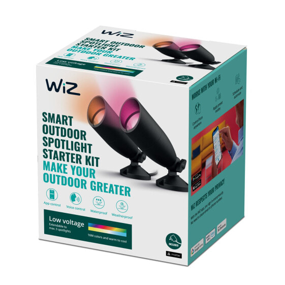 WIZCONNECTED WiZ Outdoor Ground Spot Starter 2erSet White&Color 450lm sw