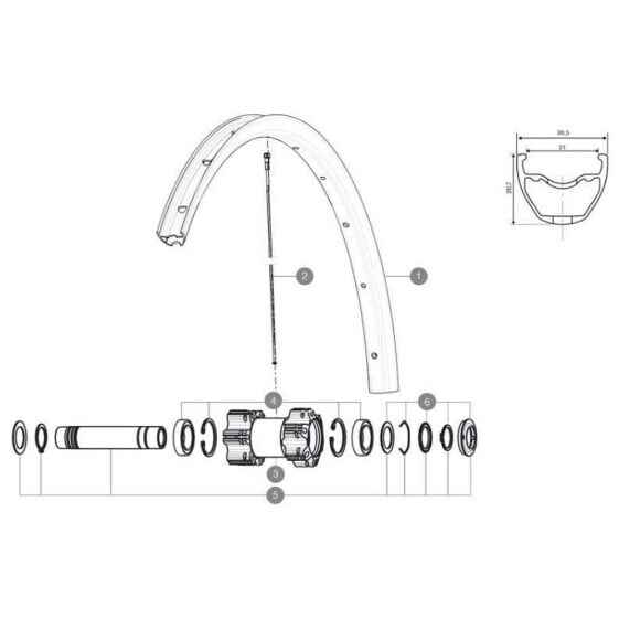 MAVIC Spokes Crossride FTS-X 29 Front/Rear Left 12 Units