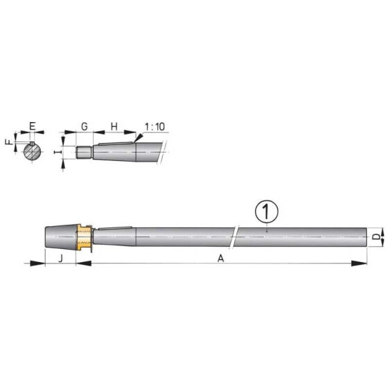 VETUS 30 mm Conus SS Shaft