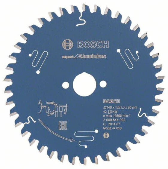 Bosch Kreissägeblatt Expert for Aluminium 140 x 20 x 1,8 mm, 42