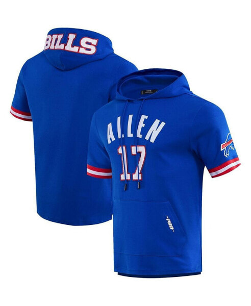 Men's Josh Allen Royal Buffalo Bills Player Name and Number Hoodie T-shirt