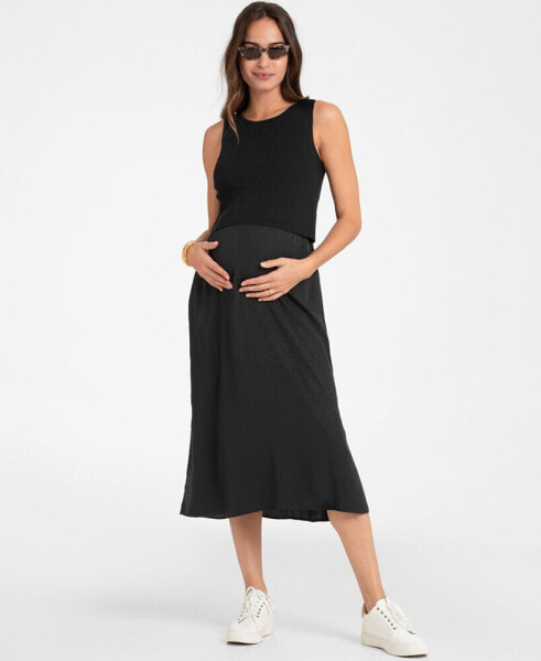 Women's 2-in-1 Maternity and Nursing Knit Top Dress