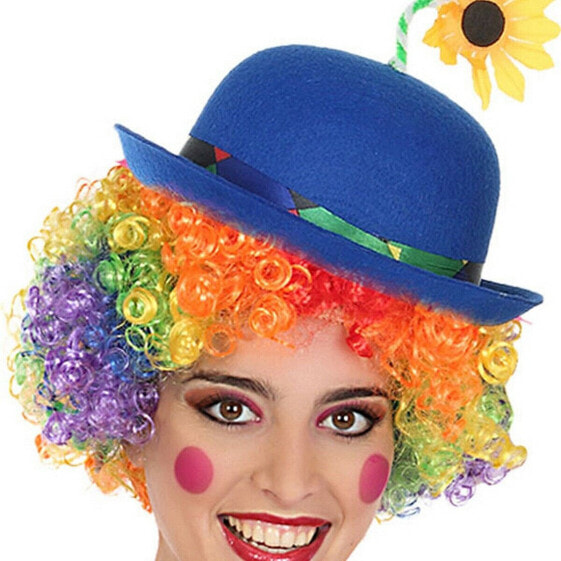 Клоунская шляпа Синий Разноцветный