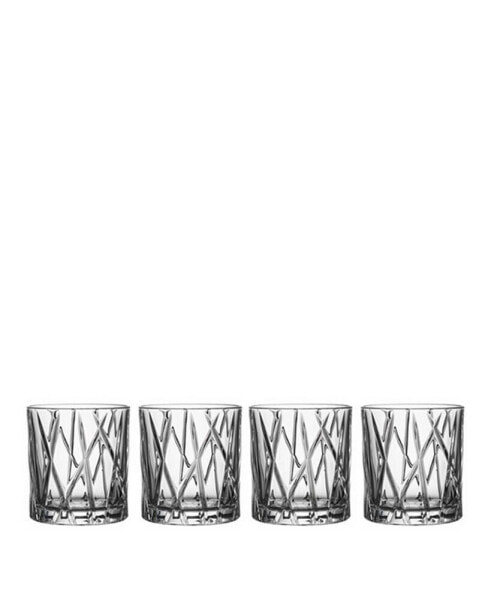 City Old Fashioned Glasses, Set of 4
