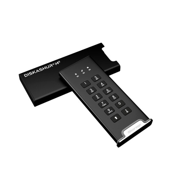 iStorage diskAshur M2 PIN - 500 GB - Micro-USB B - 3.2 Gen 1 (3.1 Gen 1) - 370 MB/s - Password protection - Black