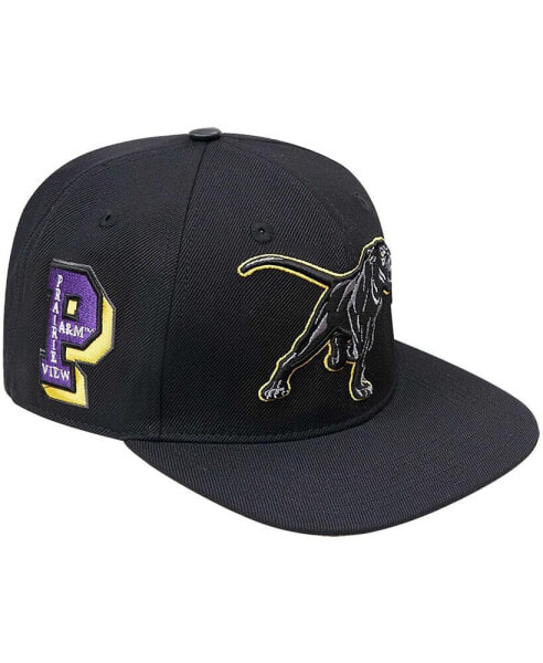 Men's Black Prairie View A&M Panthers Arch Over Logo Evergreen Snapback Hat
