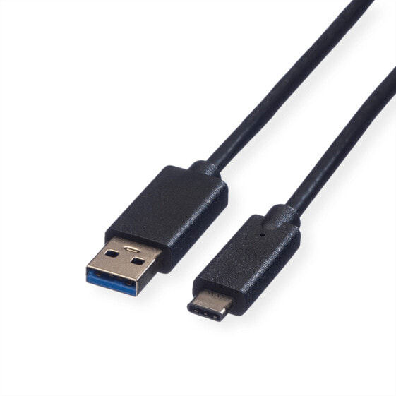 ROLINE USB 3.1 Cable - A-C - M/M 1 m - 1 m - USB A - USB C - USB 3.2 Gen 1 (3.1 Gen 1) - 5000 Mbit/s - Black