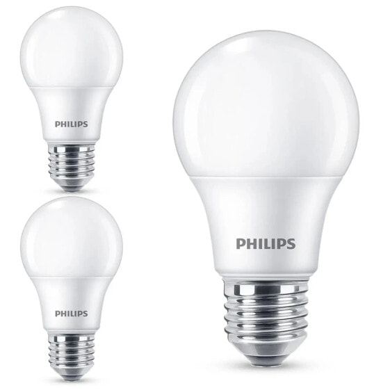 LED Лампа Philips A60 3x8 Вт Белая (3 шт.) - длительный срок службы