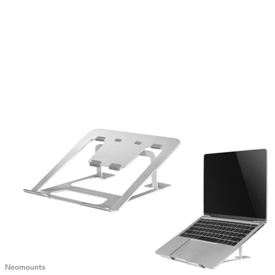 by Newstar foldable laptop stand - Notebook stand - Silver - 25.4 cm (10") - 43.2 cm (17") - 254 - 431.8 mm (10 - 17") - 5 kg