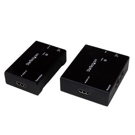 StarTech.com HDMI over CAT5e HDBaseT Extender - Power over Cable - Ultra HD 4K - 4096 x 2160 pixels - AV transmitter & receiver - 70 m - Wired - Black