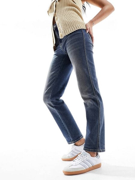 Pimkie straight leg jeans in mid blue wash