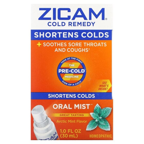 Zicam, Cold Remedy, спрей для полости рта, арктическая мята, 30 мл (1 жидк. Унция)