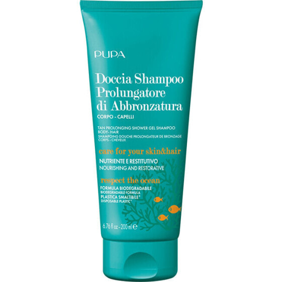 Shower gel after tanning for body and hair (Tan Prolonging Shower Gel Shampoo) 200 ml