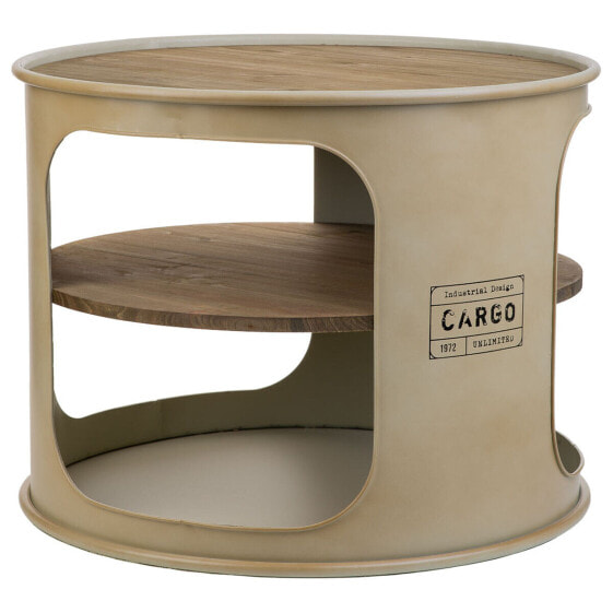 Side table Alexandra House Living Grey metal and fir wood 60 x 60 x 47 cm