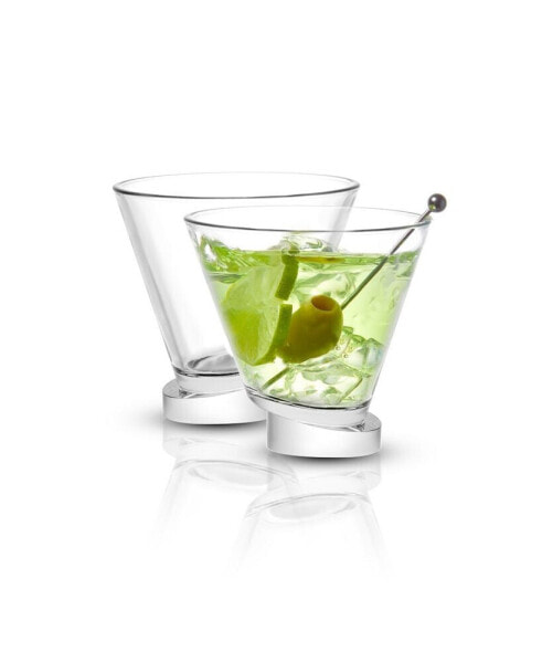 Aqua Vitae Off Base Round Martini Glasses, Set of 2