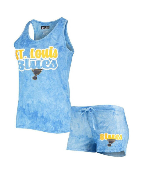 Women's Blue St. Louis Blues Billboard Racerback Tank Top and Shorts Set