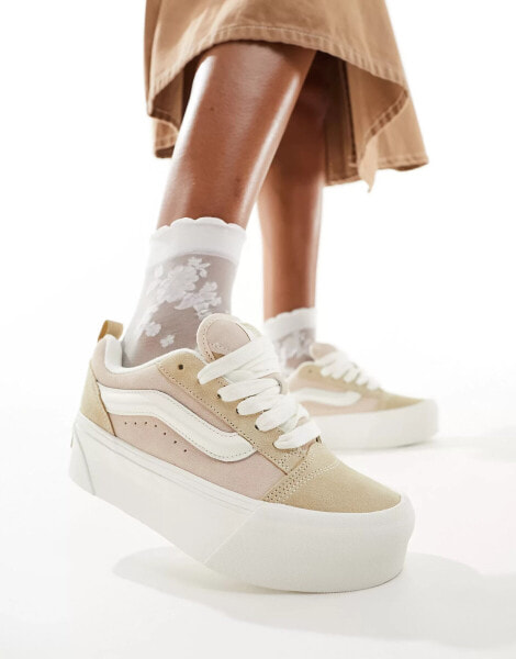 Vans Knu Stack trainers in light tan