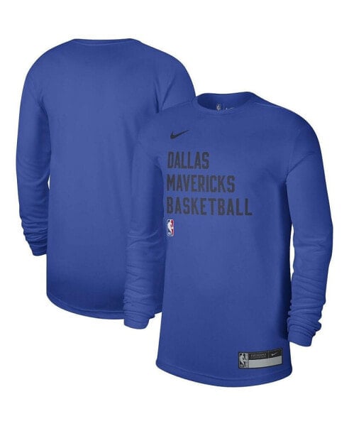 Men's and Women's Blue Dallas Mavericks 2023/24 Legend On-Court Practice Long Sleeve T-shirt