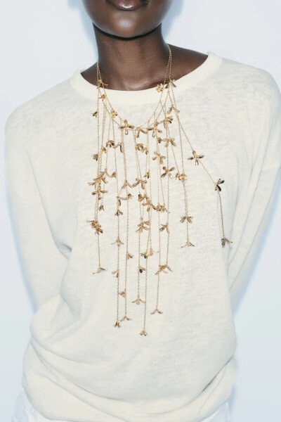 CASCADING FLORAL NECKLACE