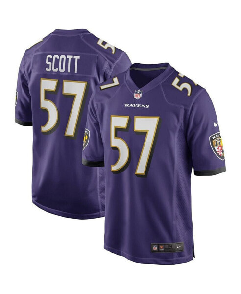 Men's Bart Scott Purple Baltimore Ravens Game Retired Player Jersey