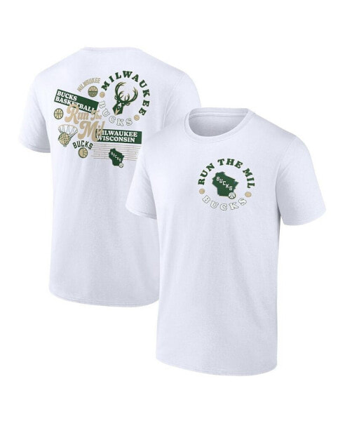 Men's White Milwaukee Bucks Street Collective T-shirt
