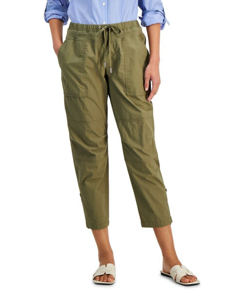 Women's Cotton Roll-Tab Utility Pants